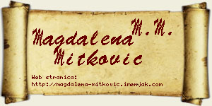 Magdalena Mitković vizit kartica